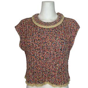 Free People X Revolve Desert Heat Vest Sweater L Rainbow Combo